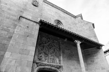 Exterior of San Benito Parish Church in the old town of Salamanca, Spain. clipart