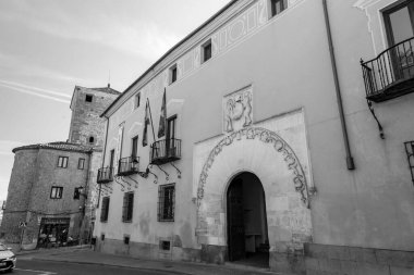 Segovia, Spain - February 18, 2022: The Quintanar Palace is a space dependent on the Ministry of Culture and Tourism of the Junta de Castilla y Leon, Spain. clipart