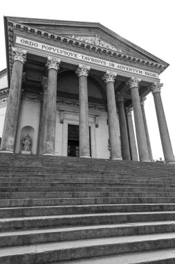 Turin, Italy - March 27, 2022: The church of Gran Madre di Dio is a Neoclassic-style church located on the western bank of the Po River, facing the Ponte Vittorio Emanuele I. clipart