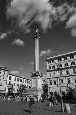 Rome, Italy - April 5, 2019: View from Piazza Dell Esquilino and Santa Maria Maggiore Basilica in Rome, Italy clipart