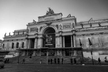 Rome, Italy - April 5, 2019: The Palazzo delle Esposizioni is a neoclassical exhibition hall, cultural center and museum on Via Nazionale in Rome, Italy. clipart