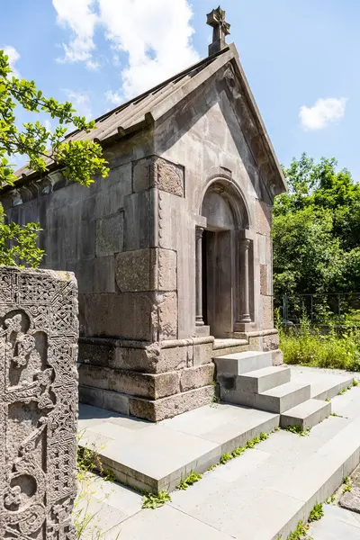 stock image edifice of Church of Ascension in Gosh village, Armenia on sunny summer day