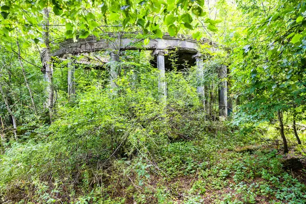 stock image abandoned rotonda in mountain forest on Transcaucasian Trail in Dilijan National Park in summer day