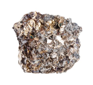 Jeolojik koleksiyondaki doğal taş örneklerini kapatın. Almanya 'nın Hartenstein kentinden izole edilmiş ham yerli bizmut minerali.