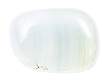 Arjantin 'in beyaz zemininden izole edilmiş renksiz kalsit minerali.