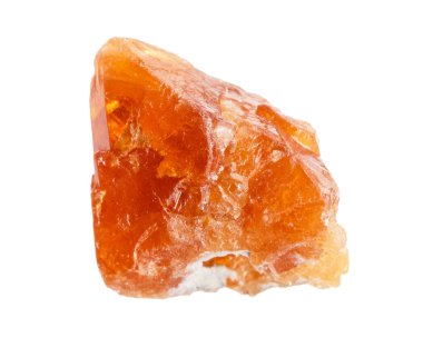 Jeolojik koleksiyondaki doğal taş örneğini kapat. Orta Urallar 'dan beyaz arkaplanda izole edilmiş cilalanmamış şematik mineral.