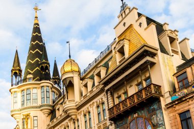 Batumi, Gürcistan - 21 Eylül 2023: Gürcistan Merkez Bankası 'nın eski binası.