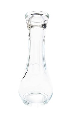 empty serbian vessel chokan for rakija brandy isolated on white background