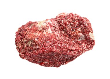 Jeolojik koleksiyondaki doğal taş örneğini kapat - beyaz arkaplanda izole edilmiş çiğ tarnabar minerali