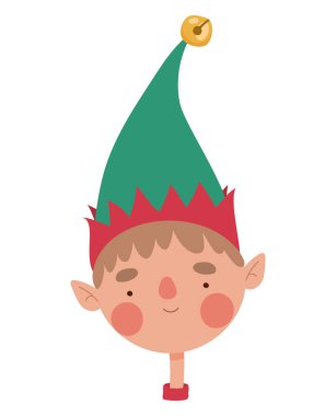 Beyaz üzerinde sevimli elfman yüzü