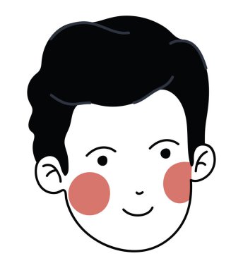 Yüzü bembeyaz olmuş gülümseyen adam