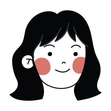 Güzel kadın yüzü beyaza karşı.