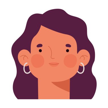 Beyaz yerine kadın yüz tasarımı