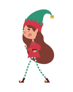 Beyaz yerine sevimli elf kadın tasarımı