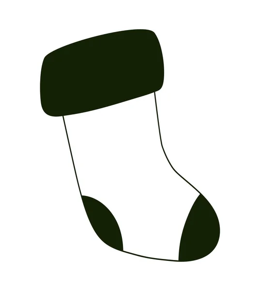 Σχέδιο Εικονίδιο Κάλτσα Πάνω Από Λευκό — Διανυσματικό Αρχείο