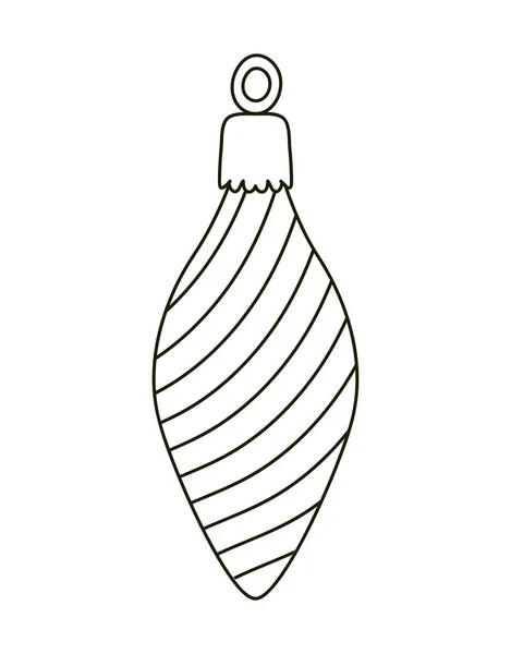 Illustration Boule Noël Sur Blanc — Image vectorielle