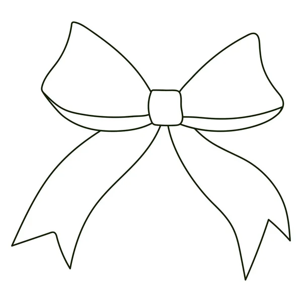 Cute Bow Illustration White — Stock Vector