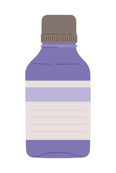 Lila Medizinflasche Über Weiß — Stockvektor