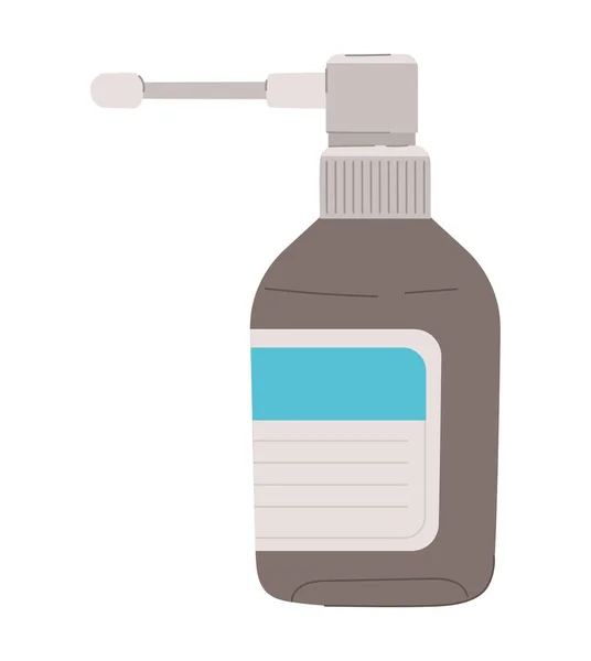 Läkemedelsflaska Sprayform Över Vit — Stock vektor
