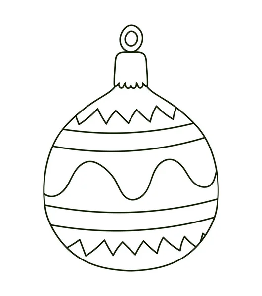 Χριστούγεννα Μπάλα Σχεδιασμό Πάνω Από Λευκό — Διανυσματικό Αρχείο