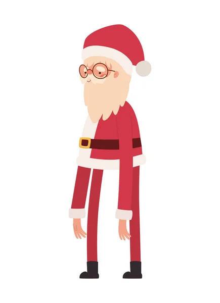 Magere Weihnachtsmann Illustration Über Weiß — Stockvektor