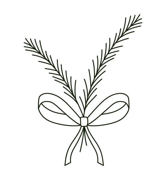 Christmas Mistletoe Design White — Stock Vector
