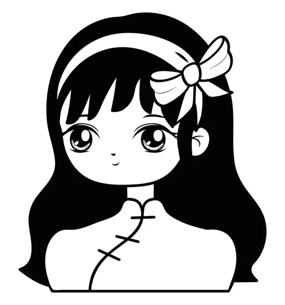 Manga Mujer Diseño Sobre Blanco — Archivo Imágenes Vectoriales