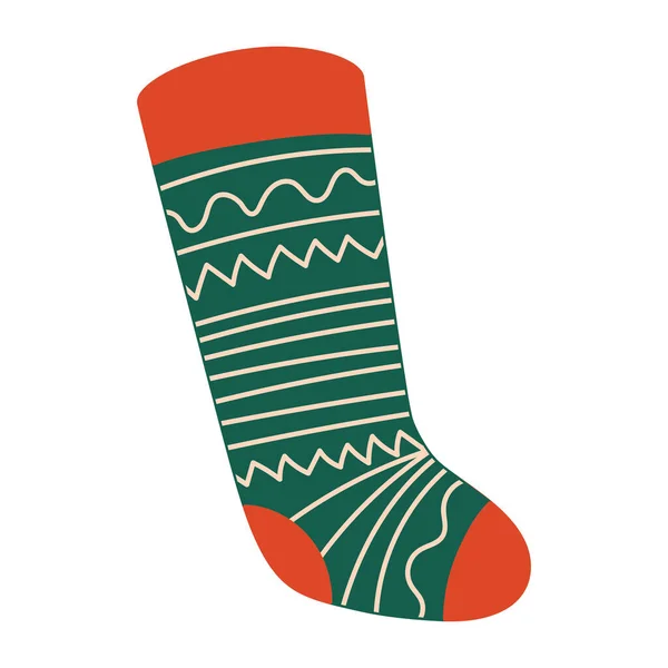 Christmas Sock Design White — Stock Vector