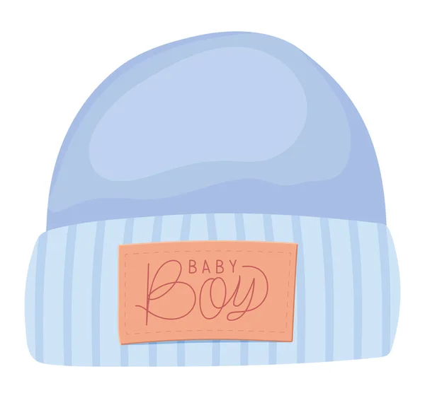 Baby Boy Hat White — Stock Vector