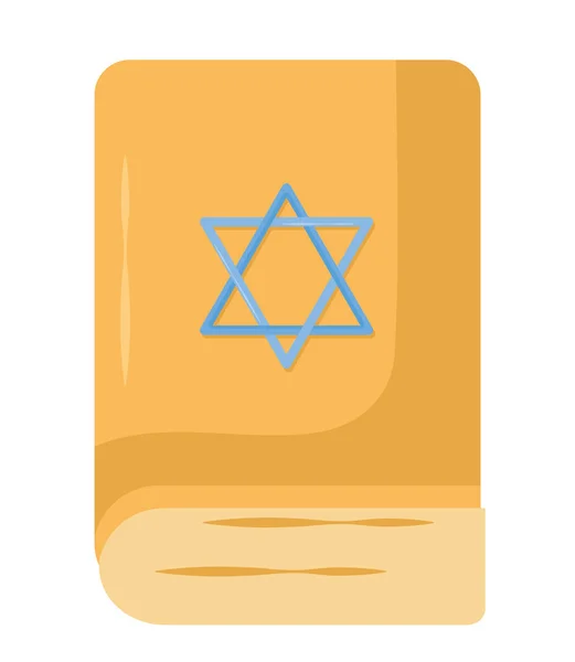 Beyaz Yerine David Star Torah Bibble — Stok Vektör