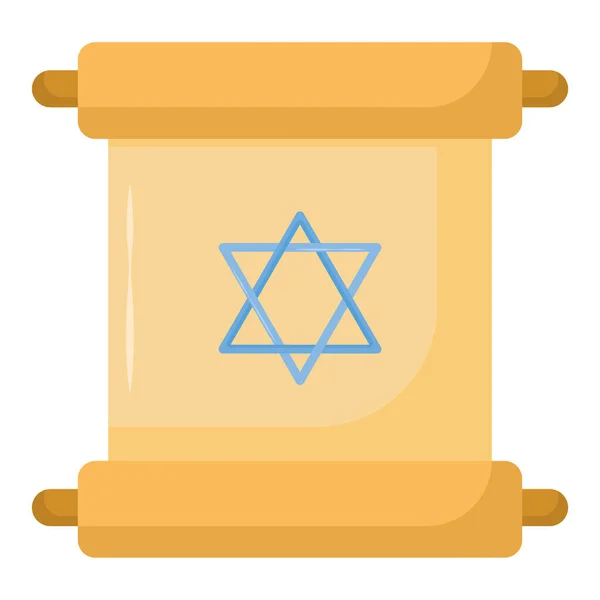 Torah Davidem Hvězda Nad Bílou — Stockový vektor