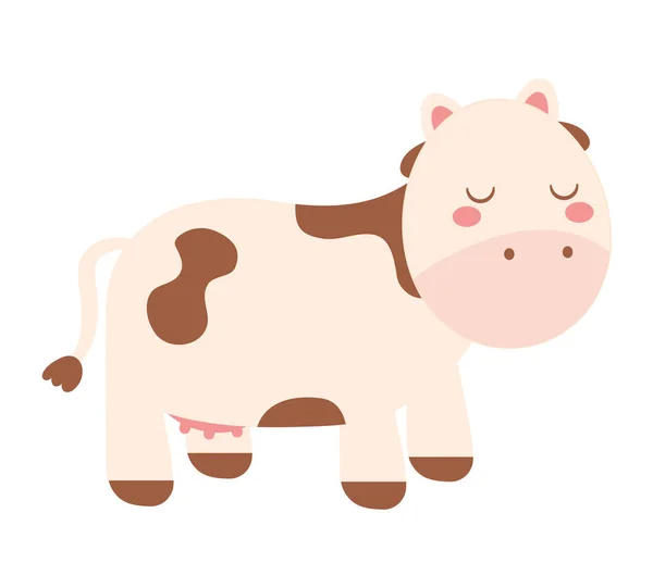Cute Cow Design White — Stock Vector