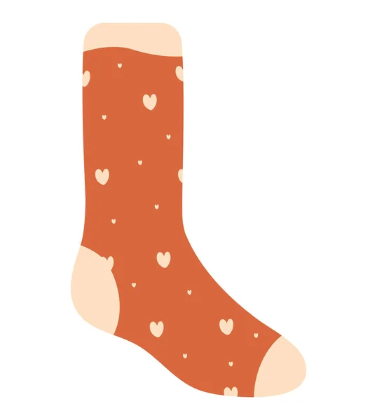 Κάλτσα Χρωματιστές Καρδιές Πάνω Από Λευκό — Διανυσματικό Αρχείο
