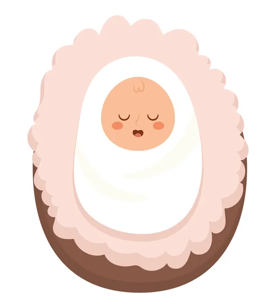 Lindo Bebé Jesus Sobre Blanco — Archivo Imágenes Vectoriales