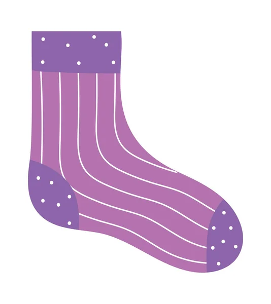 Фиолетовый Дизайн Носков Поверх Белого — стоковый вектор