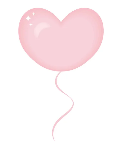 Heart Balloon Design White — Archivo Imágenes Vectoriales