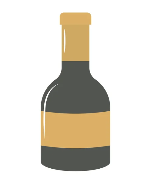 Дизайн Бутылки Шампанского Поверх Белого — стоковый вектор