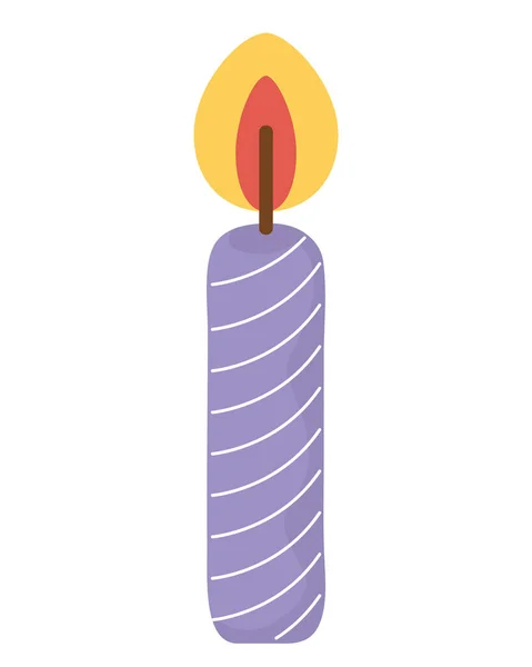 白色上方的紫色蜡烛图案 — 图库矢量图片