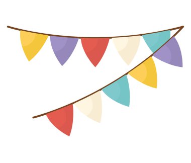 Beyaz üzerine renkli çelenk tasarımı