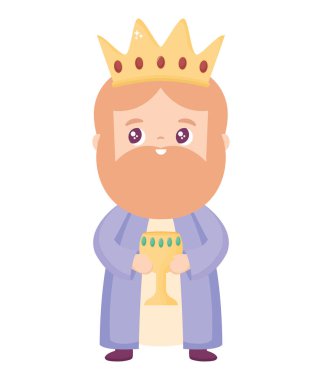 kral bilge caspar beyaz üzerinde