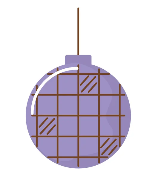 白の上に紫のディスコボール — ストックベクタ