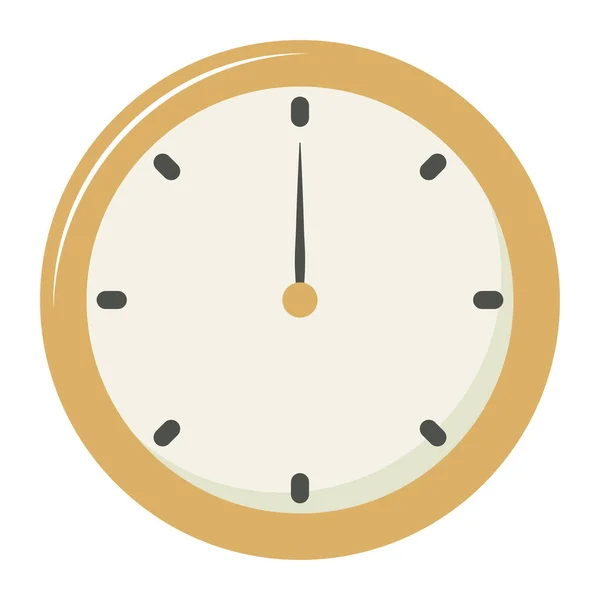 Horloge Dorée Design Sur Blanc — Image vectorielle