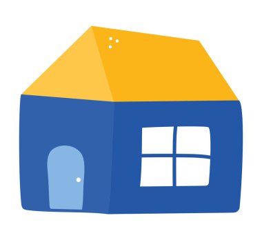 Çocuklar beyaz üzerine ev çiziyor.