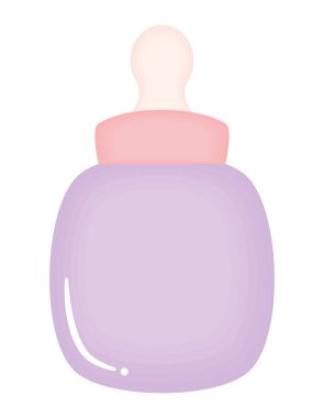 Bebek süt şişesi beyazın üstünde