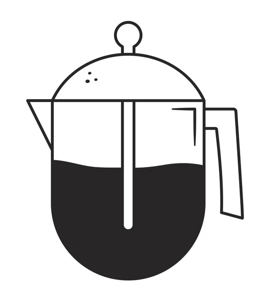 金属製のコーヒーメーカーのイラストです — ストックベクタ