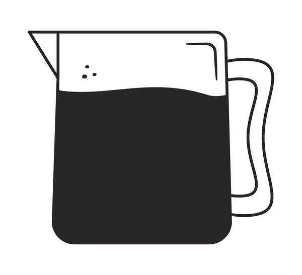 Kávový Džbán Ilustrace Přes Bílou — Stockový vektor