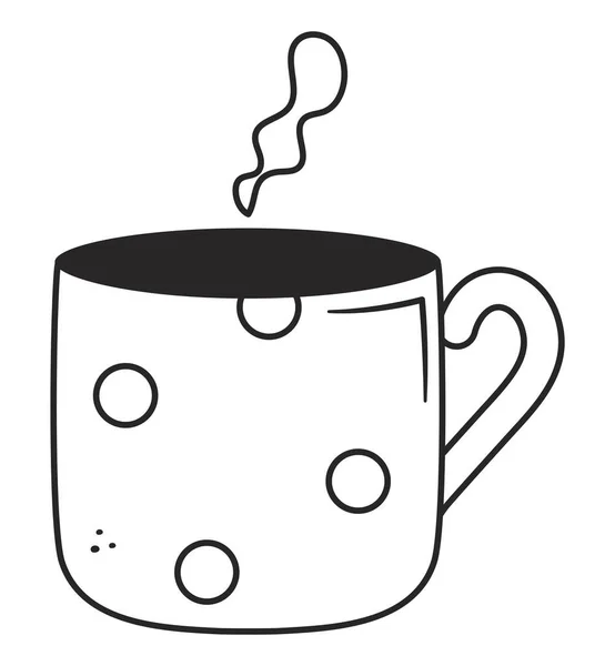 Иконка Чашки Кофе Поверх Белого — стоковый вектор