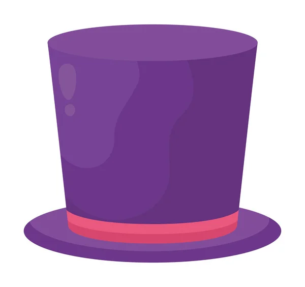 Purple Top Hat White — Stok Vektör