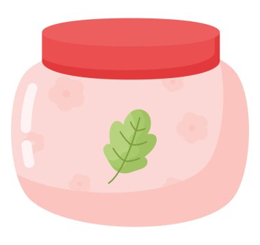 krema kavanozu beyaz üzerine dizayn