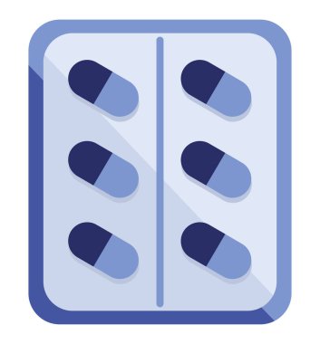 Beyaz yerine mavi haplar.